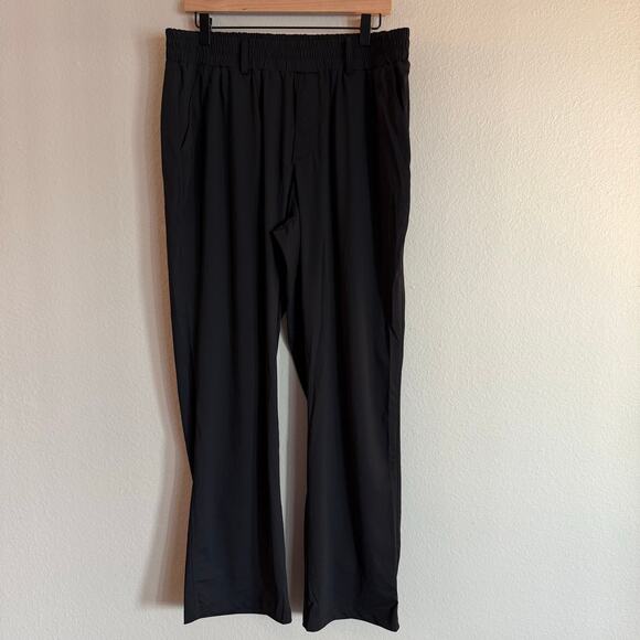 Letaotao Men’s Elastic Waist Pants, Adaptive Magnetic Button Fly, 42Wx30L Black - Picture 1 of 8